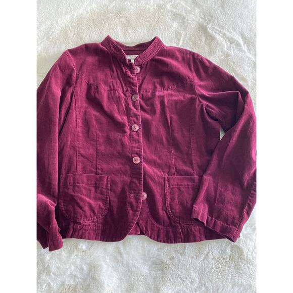 Crazy Horse Burgundy Maroon Lightweight Corduroy Button Jacket Sz XL - Picture 3 of 8